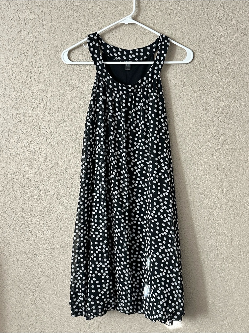 Forever Polka Dot Dress Women’s S Black and White Polka Dot